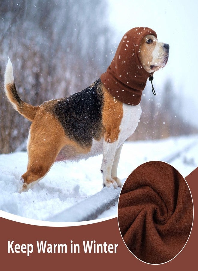 IDOMIK Dog Calming Hoodie,Ear Wraps for Dog to Calm Anxiety,Doggy Ears Head Cover for Noise Protection,Snoods for Pets Grooming Force Drying Fireworks,Pet Hematoma Ear Wrap Headband,Coffee,L - Image 5